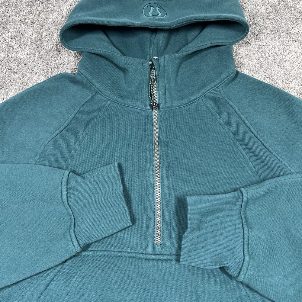 Lululemon Scuba Oversized Hoodie Women's Medium/Large Half Zip Teal Blue Green